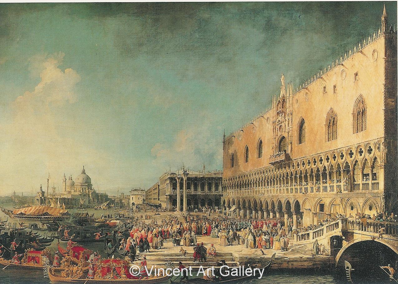 A1021, CANALETTO, Arrival ot the French Ambassador at the Doge